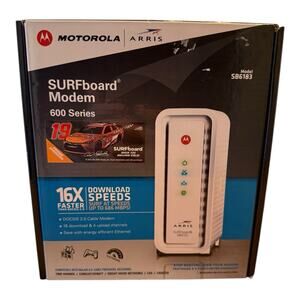 Motorola ARRIS SB6183 686 Mbps White SURFboard Cable Modem 59243200300